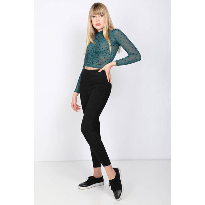 

Женские джинсовые леггинсы Corsage Yüksel Waist, черные S чёрный