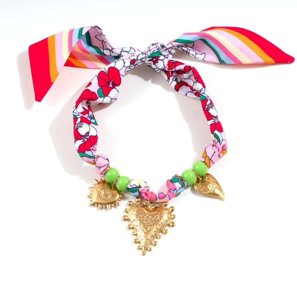 Ethnic Style Sweet Pendant Necklace Personality Bag Accessories Creative Colorful Headscarf  Male