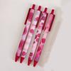 4Pcs Test Pens Clip Design Comfortable Grip Smooth Writing Quick Drying Black Ink 0.5mm Nib Cartoon Push Type Writing Pens for Office