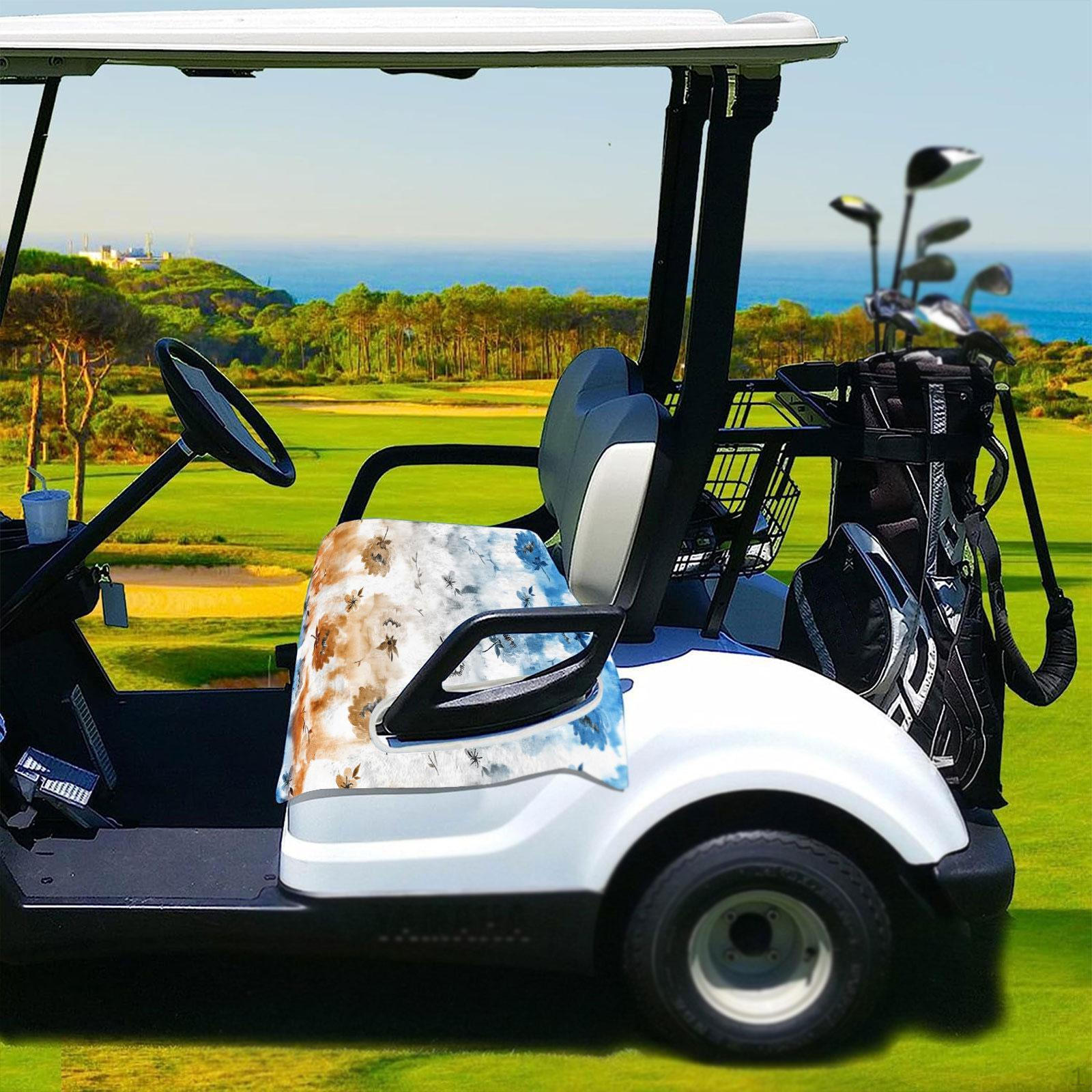

Golf Cart Seat Cover Cushion Comfortable Dustproof Blanket Golfs Carts Seats Towel Style D