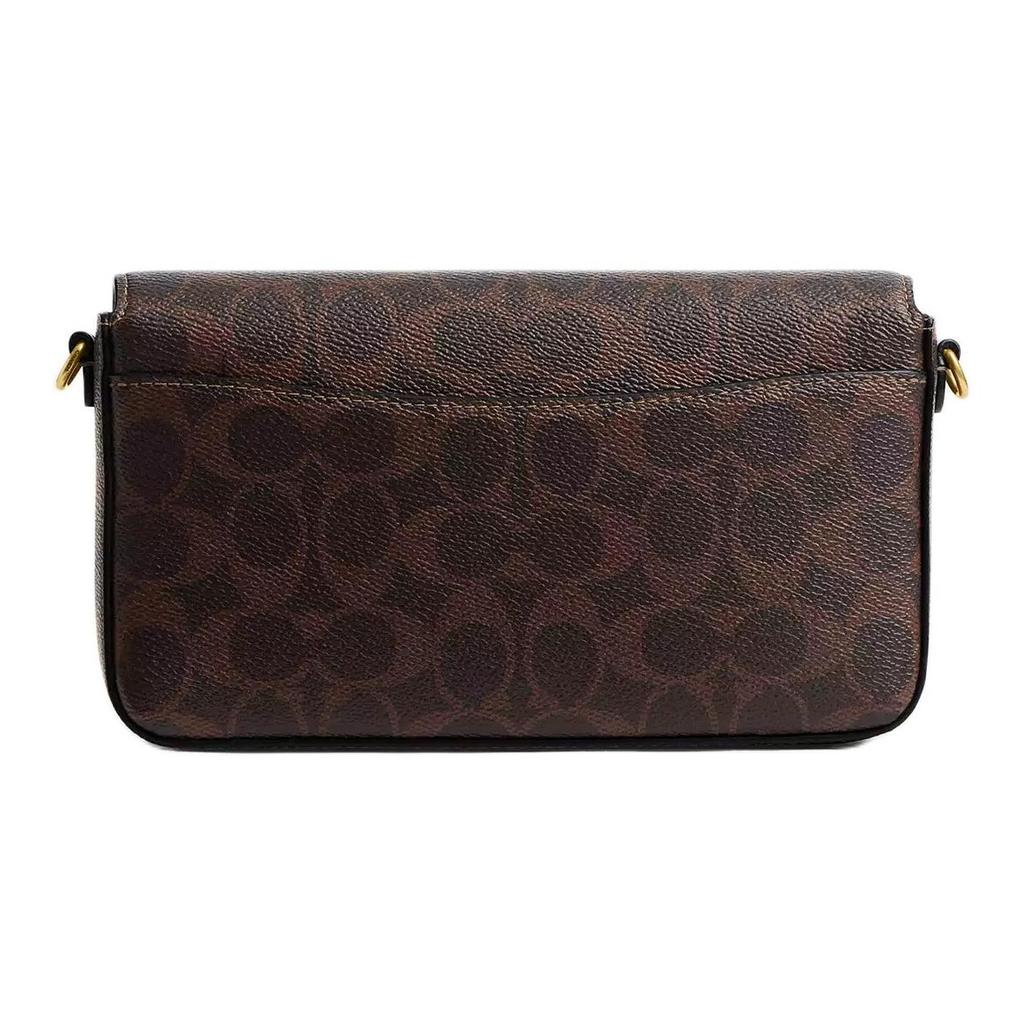 Coach Mila 21 Chain Strap Coated Canvas And Calfskin Crossbody Shoulder Bag Small Women Bags Maple CAO03-B4MPL