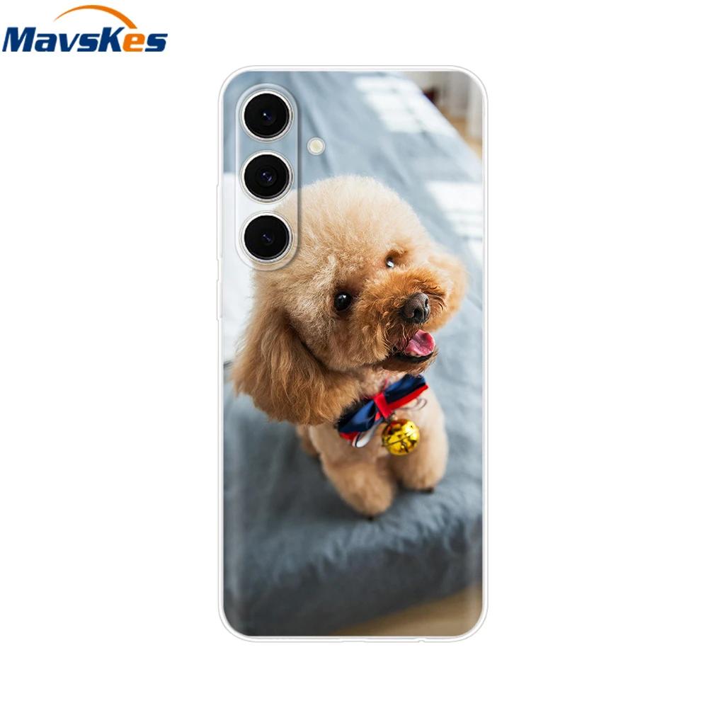 For Samsung S24 FE Case Stylish Flowers Painted Cover Clear Silicone Phone Case for Samsung Galaxy S24 S24FE Soft Shell Fundas