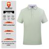 New Men's Summer Silk Cotton Polo Shirt - Custom Printed Lapel Short Sleeve Tee