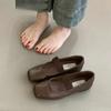 Karree Frauen Ballerinas Schuhe Mode Flachen Gummiband Frühling Herbst Damen Komfort Weiche Sohle Ballerina Schuhe