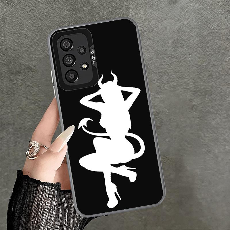 Devil Girl Silhouette Cool Shockproof Phone Case for Samsung A17 A16 A15 A14 A37 A57 A36 A56 A26 A35 A55 A25 A34 A54 A24 A13 A23