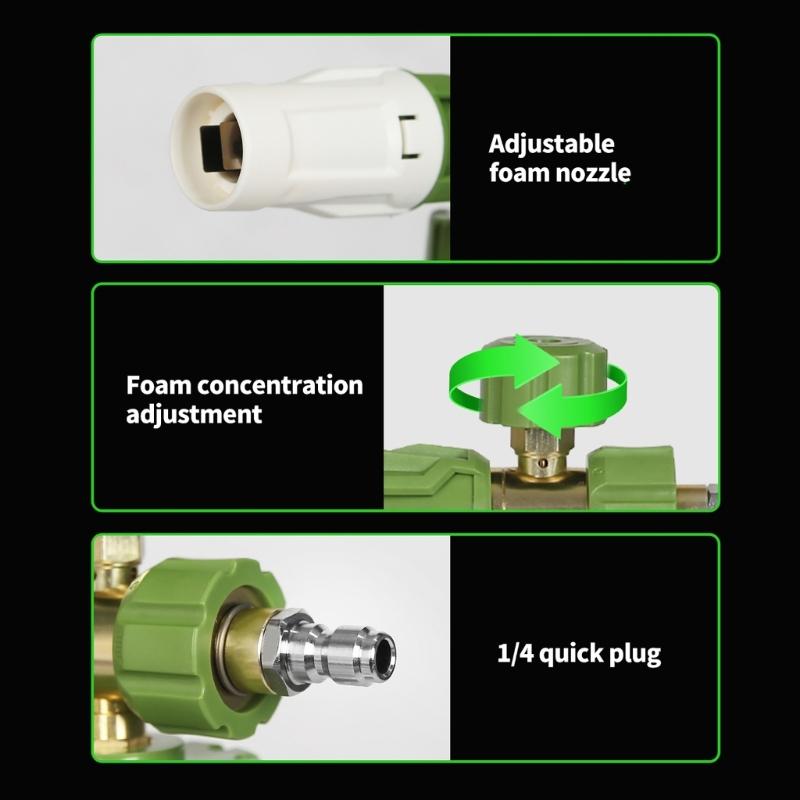 Professional Foam Tool with 1/4 Inch Quick Release Adapter Towel High Pressure Washer Foam Device for Auto Detailing
