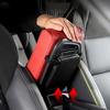 Universal Auto Center Console Armrest Cushion with 2 Cup Holder Armrest Pad Portable Car Armrest Pillow Cover Height Pad