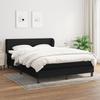 Vidaxl Continental Bed With Mattress, Black, Fabric 140X200 Cm