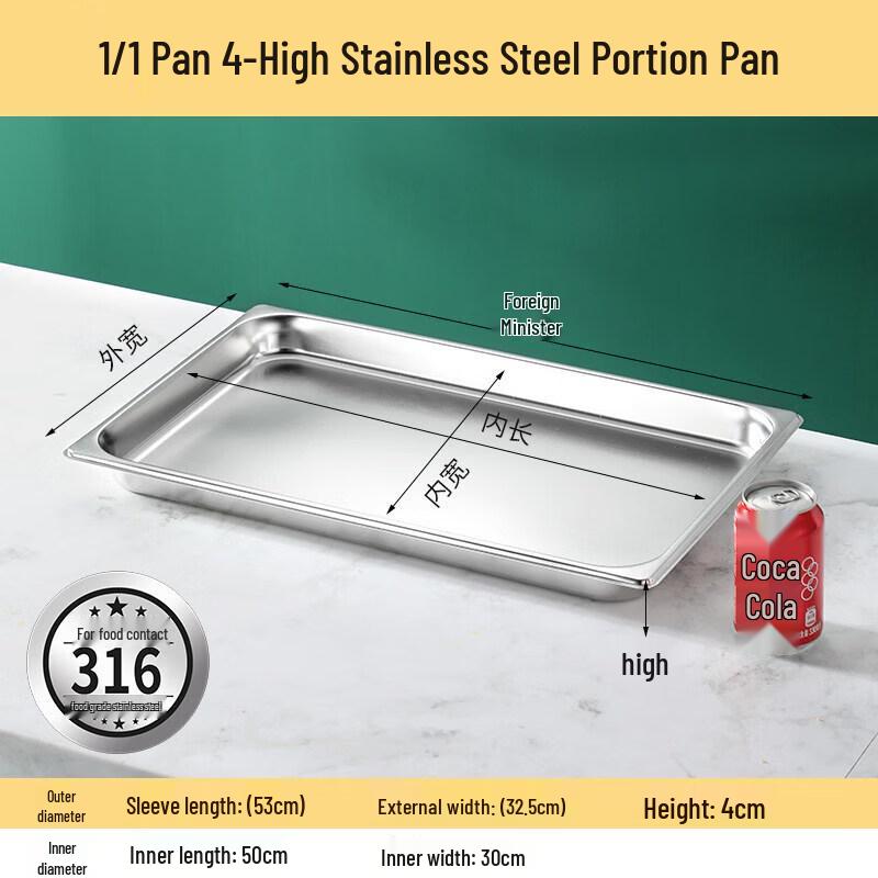 Tian Ya Jing SUS316 Antibacterial Stainless Steel Food Pan