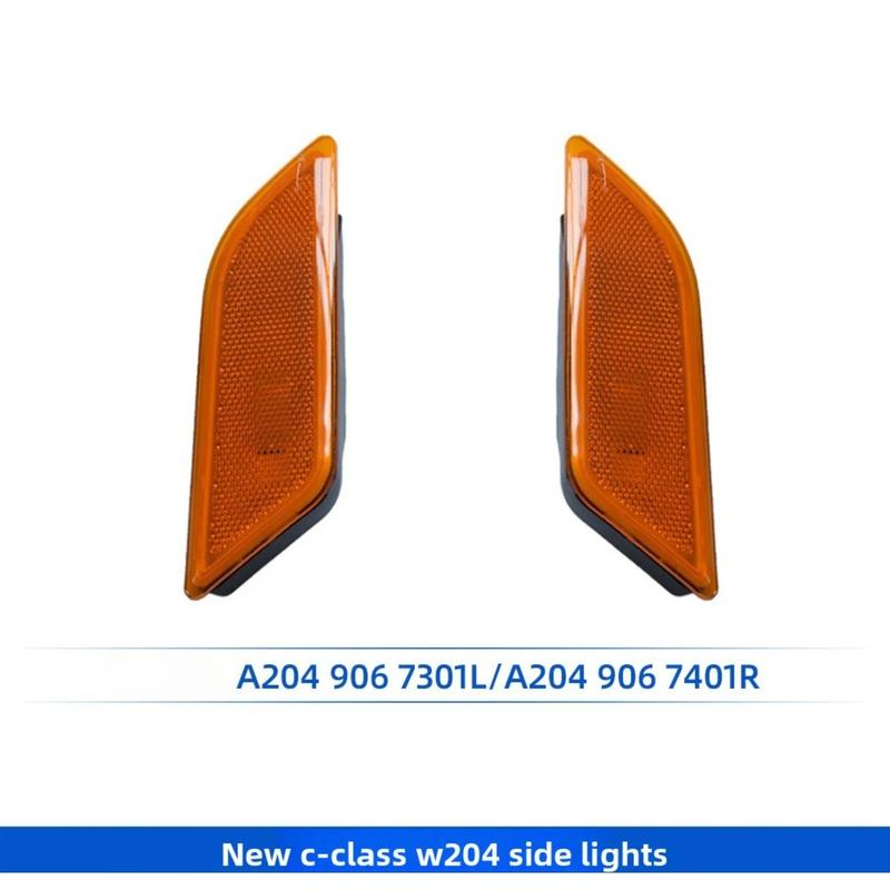 Turn Signal Lamp Compatible with Mercedes W204 US Spec LED Bumper Light Reflector A2049067301L 7401R Car Accessories Auto Parts