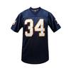 Herren Fußballtrikot 34 Blau Gesticktes Sport-T-Shirt, Atmungsaktives Retro-Netz Fitness Training Lässiges Kurzarm-T-Shirt