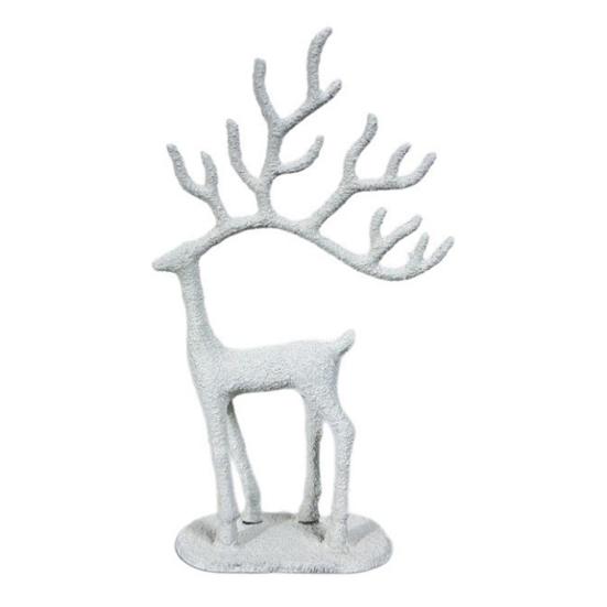 Yousheng Christmas Reindeer Statue Minimalist Artistic Deer Figurine Metal Animal Sculpture Home Office Desktop Decoration Ornament