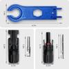 42pcs/10 Pairs Solar Panel Connectors with Spanner Wrench Solar Panel Cable Connectors Male/Female Solar Wire Connectors