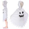 Luminous Ghost Face Halloween Cape for Kids - Glowing Black & White Costume Shawl
