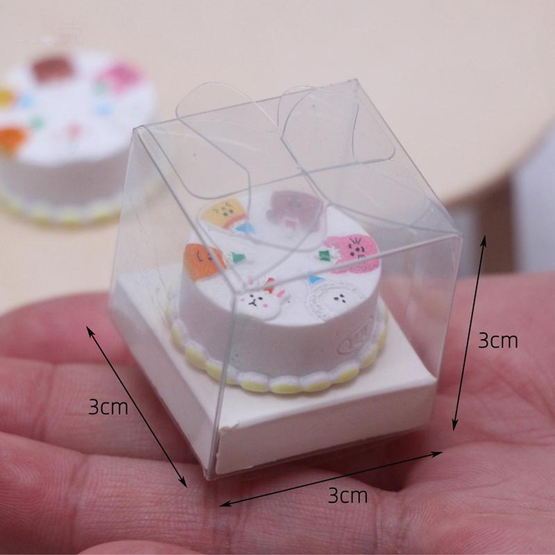 Doll House Mini Simulation Baking Dessert Birthday Cake Model Doll House Home Scene Decoration
