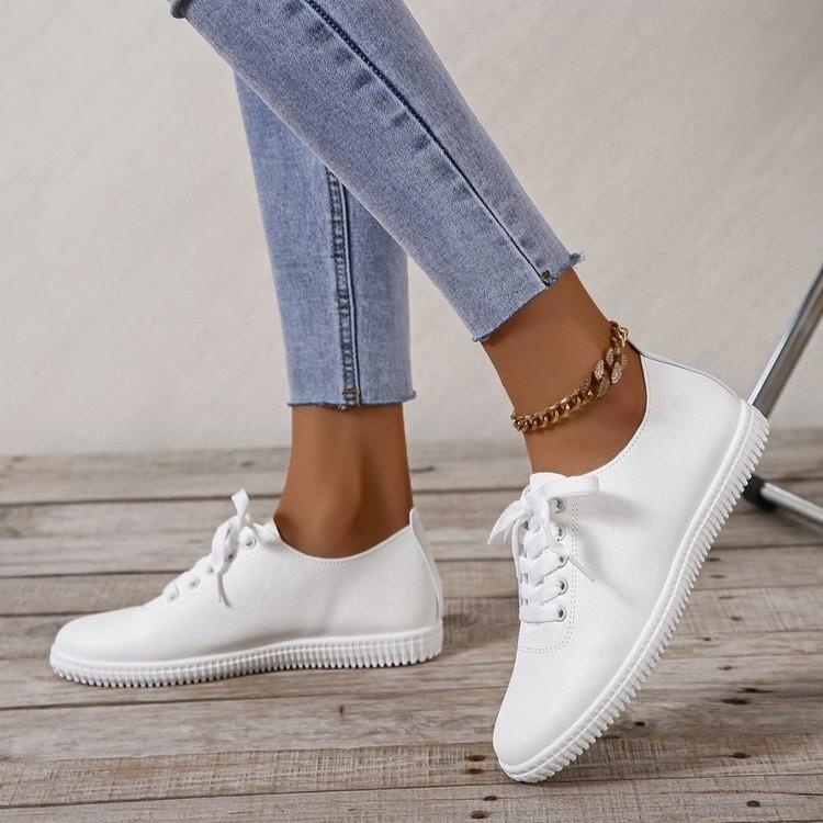 In the Summer of 2024, the New Korean Version of Lace-up Flat-soled Single Shoes Is a Female Manufacturer.
