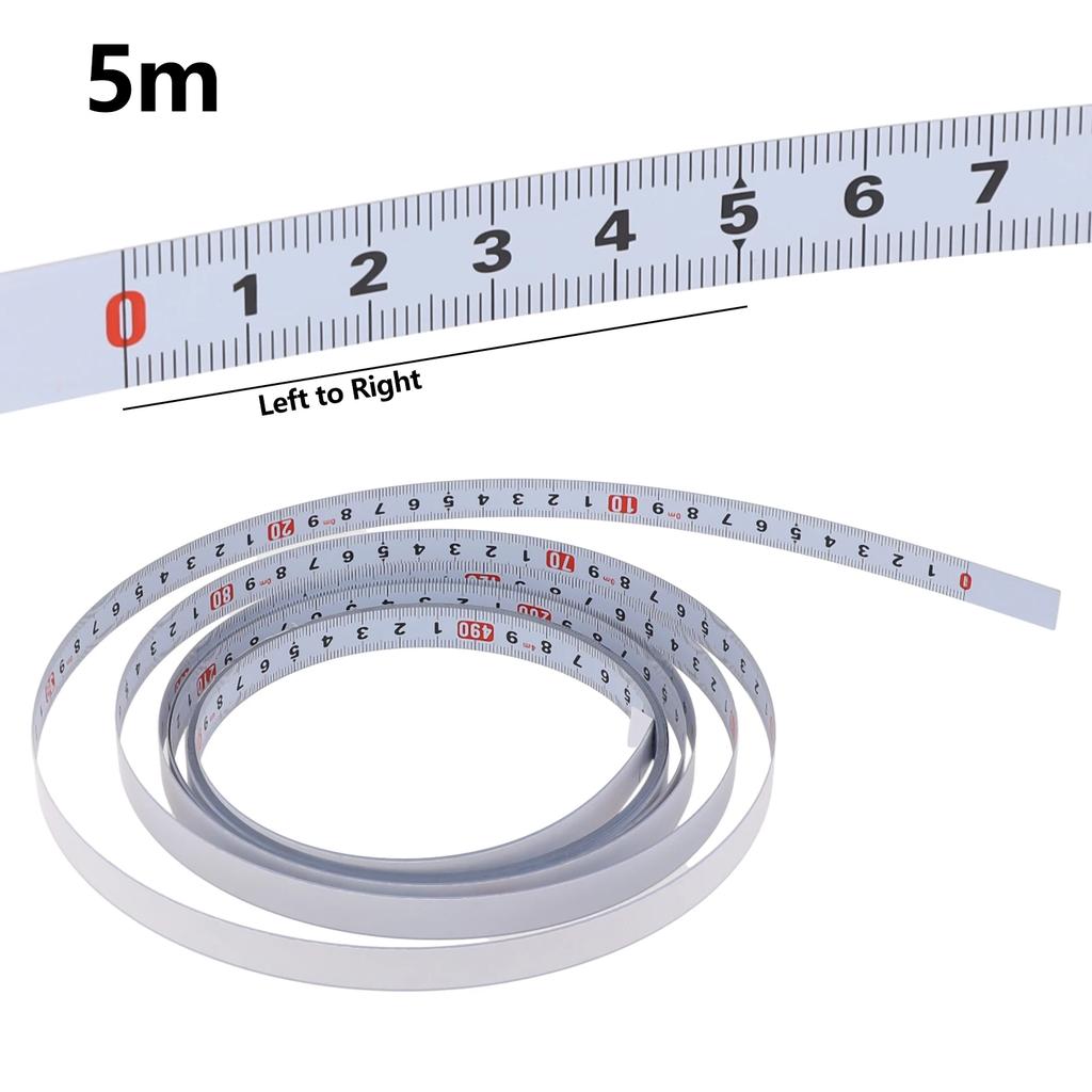 Self-Adhesive Measuring Tape Workbench Ruler 1 2 3 5 Meters Adhesive Backed Tape Measure Metric Scale Rust-Proof Ruler