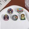 Day Of The Dead Skeleton Catrina Enamel Pins De Los Muertos La Mexican Festival Brooches Lapel Badge Jewelry Gifts For Friends