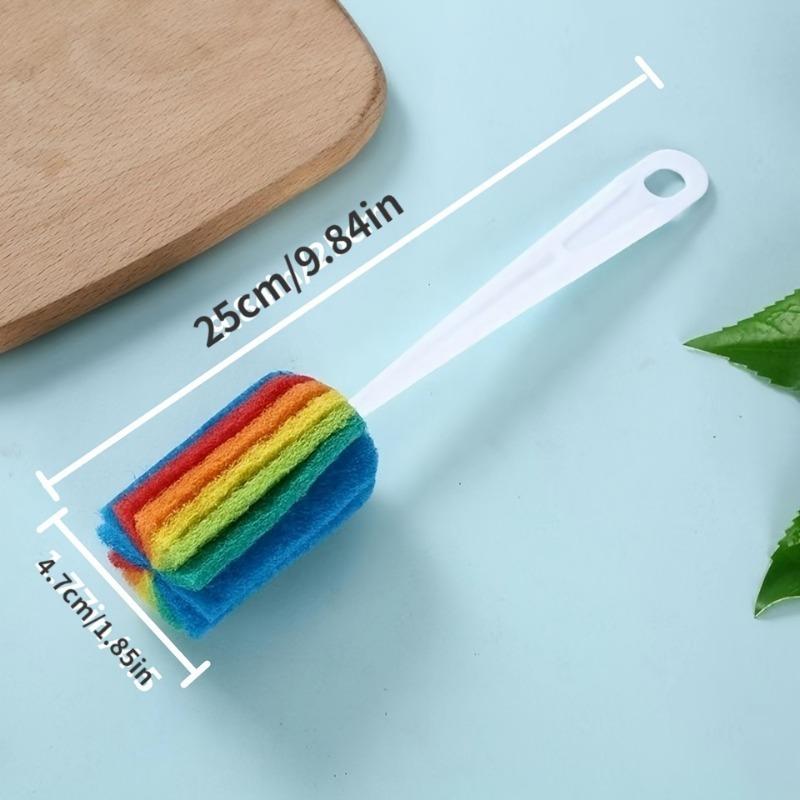 Rainbow Multipurpose Cleaning Brushes with Comfortable Grip Easy To Use Scrubber for Kitchen Living Room Bedroom Glass Furniture