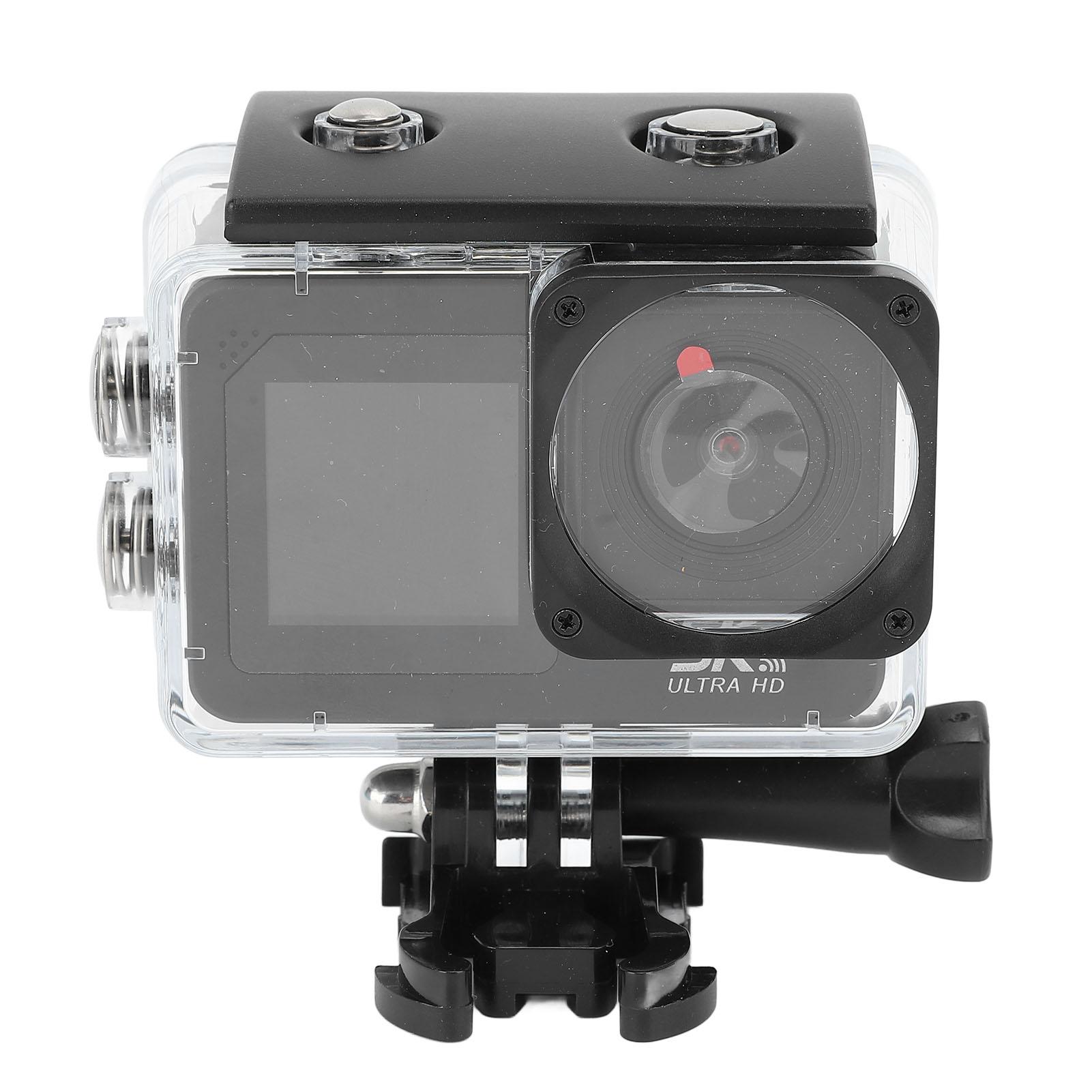 

5K30FPS WiFi Action Camera Front and Rear Dual Screen Built in Microphone IP68 Waterproof