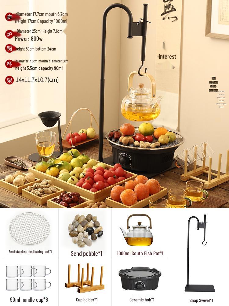 Electric Ceramic Indoor Stove Set with Glass Teapot - 2026 Edition