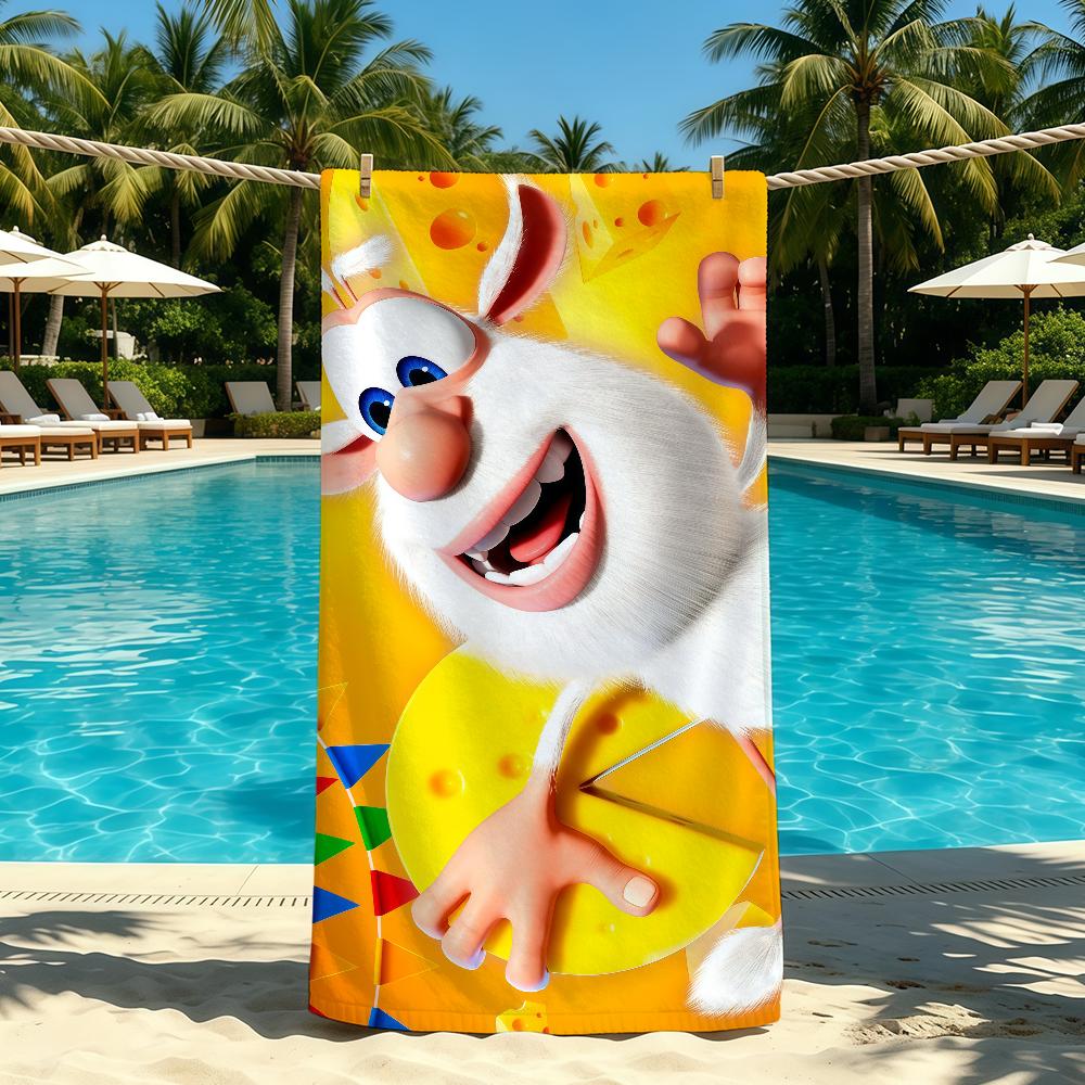 Towel Cute For Outdoor Camping B-Booba-ES Beach Towel Super Absorbent Quick-Drying Summer Cartoon Towel