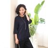 Shiz Madam Women Ribbon Decoration Cool Pleat Rib T57291