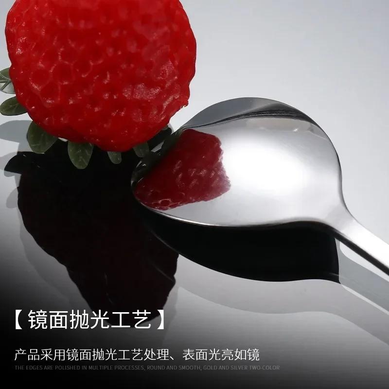 Stainless Steel Heart-Shaped Head Spoons Creative Home Tableware Teaspoon Coffee Ice Cream Honey Mixing Spoon Kitchen Dinnerware