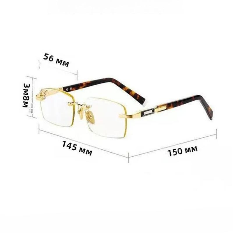 Resin Lens Reading Glasses Borderless Advanced Reading Glasses 1.0 To 4.0 Men's Eye Protection Business Glasses