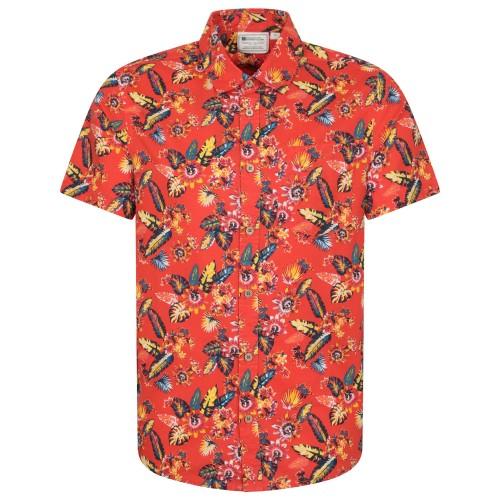 Mountain Warehouse Mens Tropical Leaves Short-Sleeved Shirt