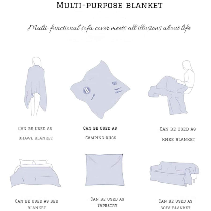 Illustration Line Blanket Camping Blanket Leisure Blanket Nap Blanket Cover Blanket Sofa Blanket Picnic Blanket Bed End Blanket