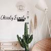Custom Metal Family Name Sign Wall Art Personalized Calligraphy Decor for Home Outdoor Garden