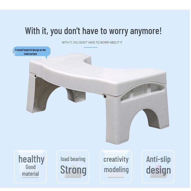 Thickened Foldable Squat Toilet Footstool