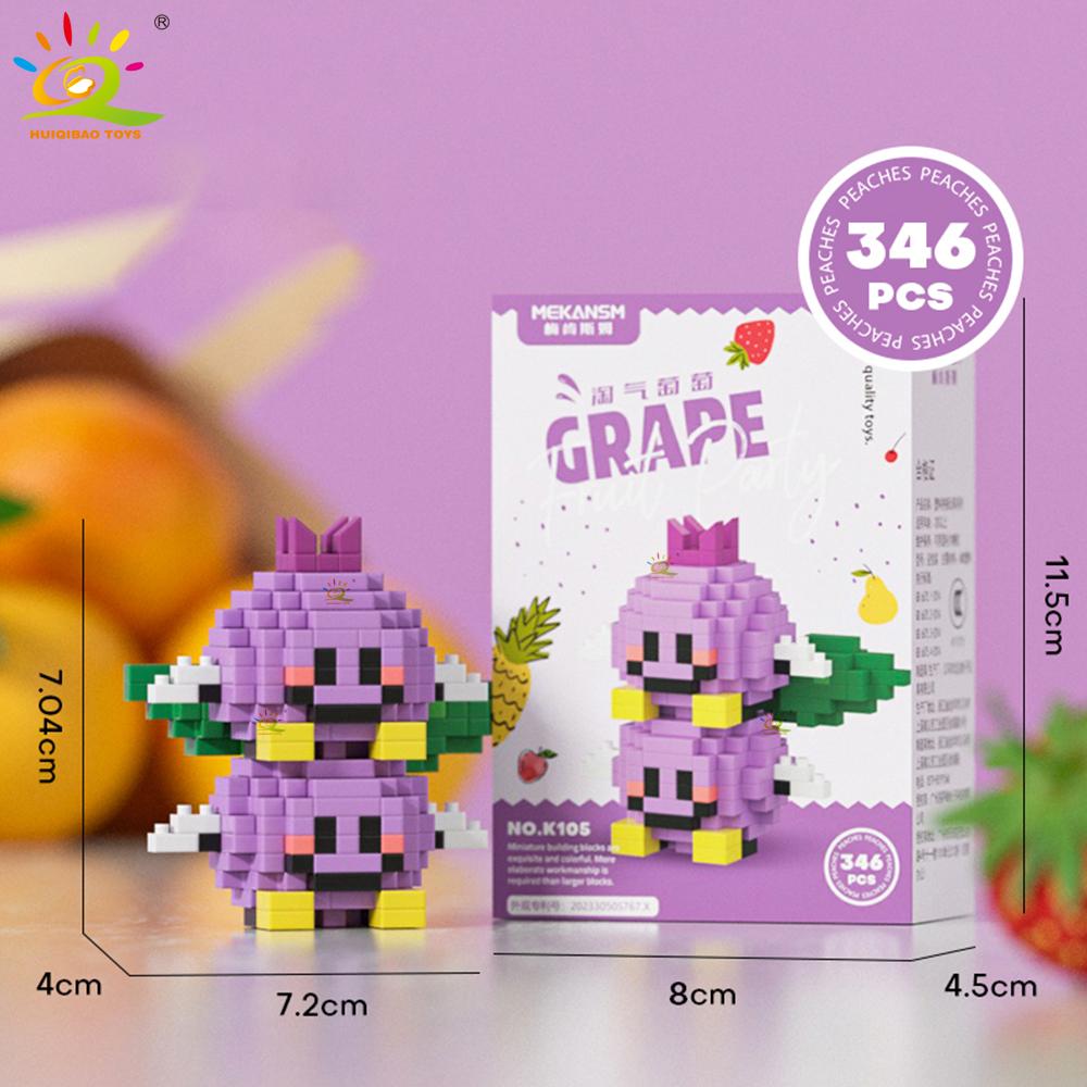 Mini Cute Delicious Fruit Micro Building Blocks 3D Diamond Model Food Bricks DIY City Construction Toys for Children