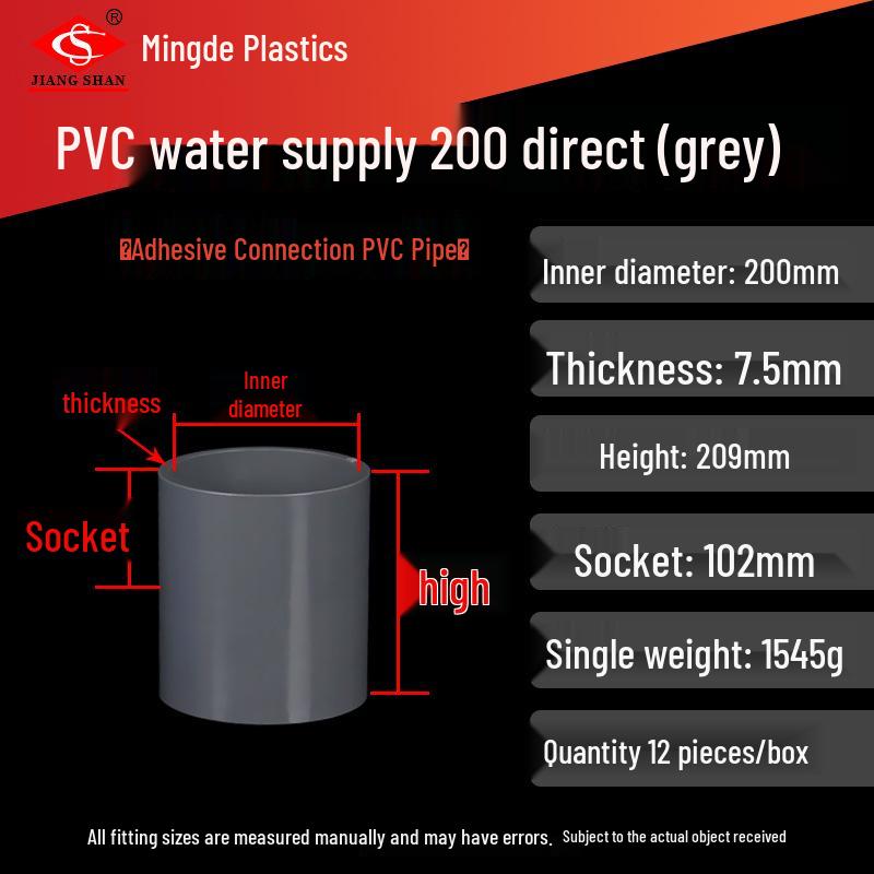 PVC Two-Way Straight Pipe Clamp for Water Supply Fittings