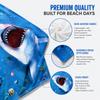 Cool Shark Beach Towel 3D Ocean Print Quick Dry Pool Bath Towel For Men Boys Kids Summer Vacation Travel Accessory