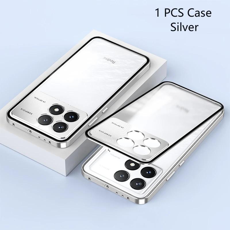 Alloy Metal Lens Protection Case For POCO X6Pro X7 Pro Transparent Tempered Glass Hard Shockproof Cover Bumper For POCO F7 Ultra