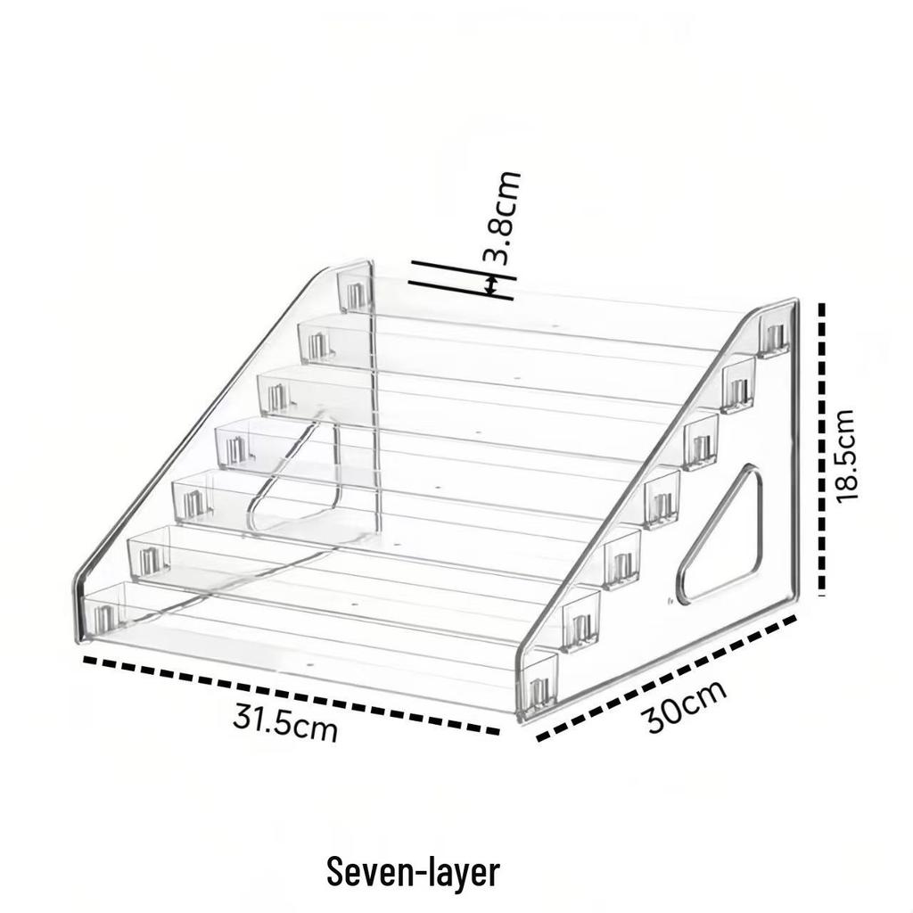 Acrylic Multi-layer Transparent Storage & Display Rack for Cosmetics and Badges