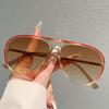 KAMMPT Vintage Pilot Sunglasses Men 2025 New Fashion Multi-color Gradient Shades Women Trendy Casual Outdoor Decor Sun Glasses
