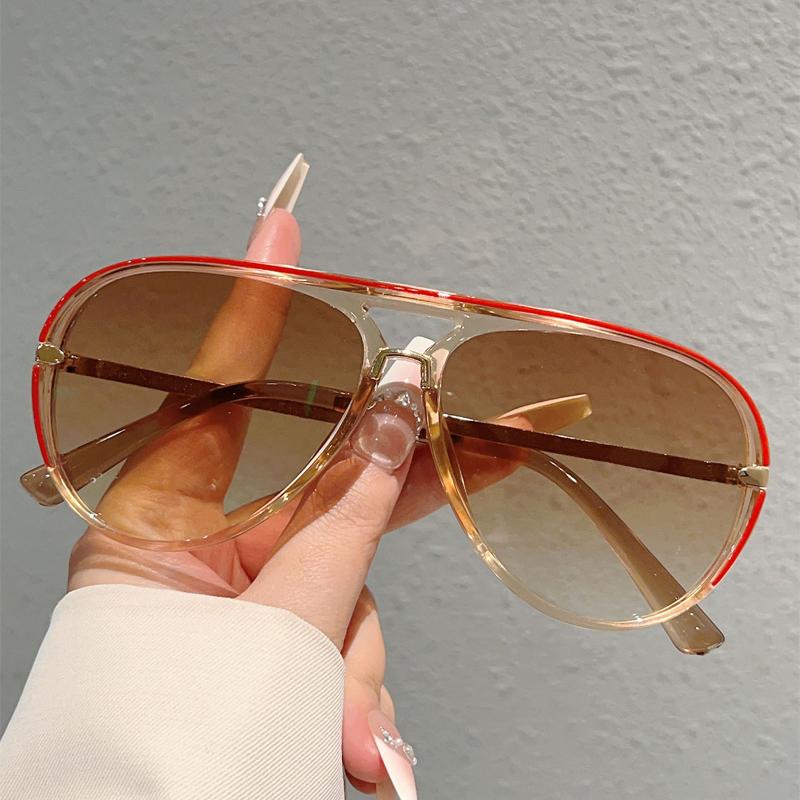 KAMMPT Vintage Pilot Sunglasses Men 2025 New Fashion Multi-color Gradient Shades Women Trendy Casual Outdoor Decor Sun Glasses