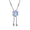 Purple Crystal Flower Sweater Chain: Elegant Women's Long Necklace, New Chinese Style, Versatile Pendant Accessory
