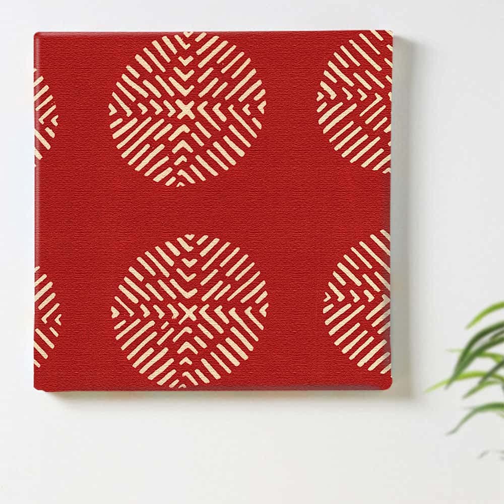 Japanese Kimono Art 57cm x Large Made in Stylish Interior Living Room Geometric Fashion Fabric Panel, 57cm, Size, Japan, Poster, Decor, Decor, Red,