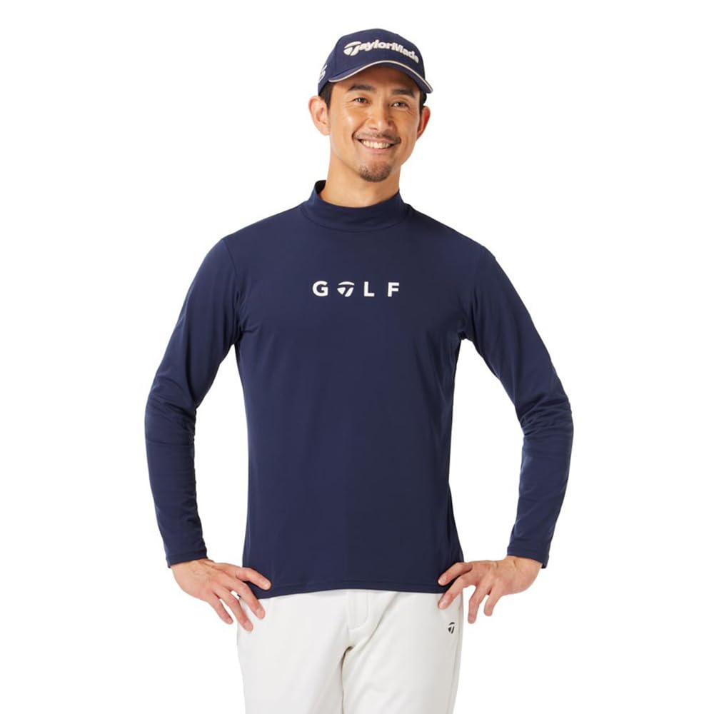 

TaylorMade Golf Logo Long Sleeve Mock, Navy, Size O, Men s, 24FW UN359