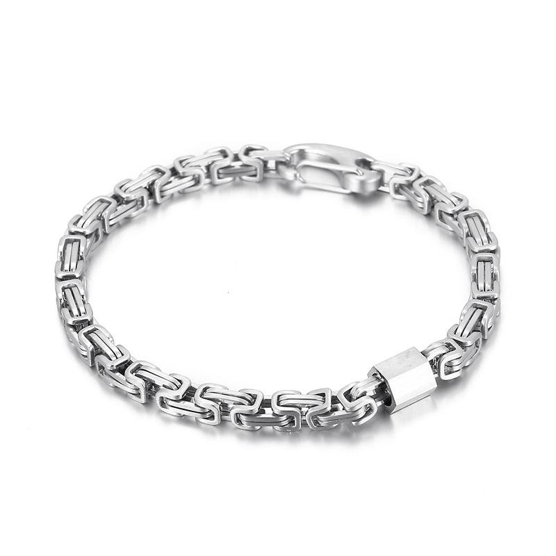 

Kalen Retro Double Link Men s Stainless Steel Bracelet Bicycle Chain Jewelry Simple Accessories 21cm