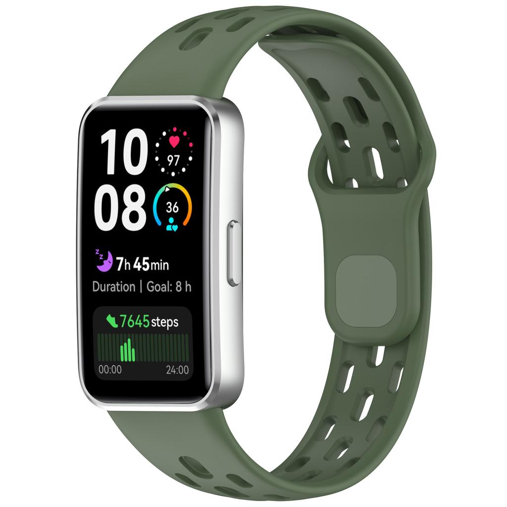 For Compatible Band 10/8/9 Replacement Silicone Watch Strap with Snap Button Buckle and Breathable Design