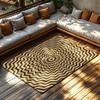Tuniu Geometric Zigzag Area Rug, Modern Non-Slip Living Room Rug, Bedroom Carpet, Home Decor