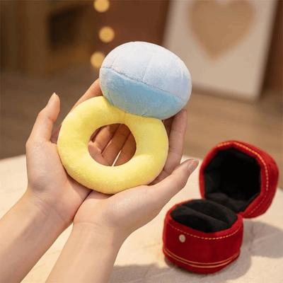 Anillo de Compromiso de Diseño Creativo Anillo Gigante de Peluche Juguete de Peluche Anillo de Diamante Juguete Ocasión Romántica