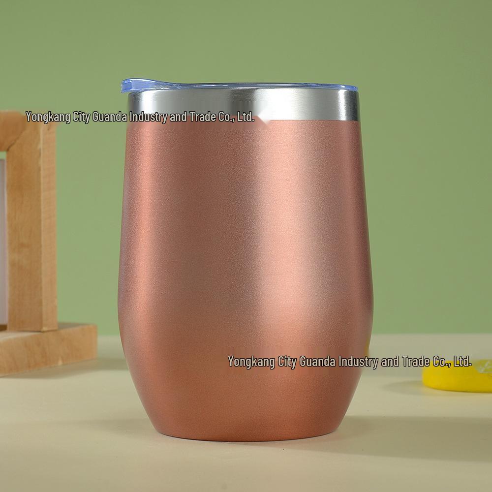12oz Isolierter Eierschalenbecher | doppelwandiger Edelstahl Rotwein-Tumbler