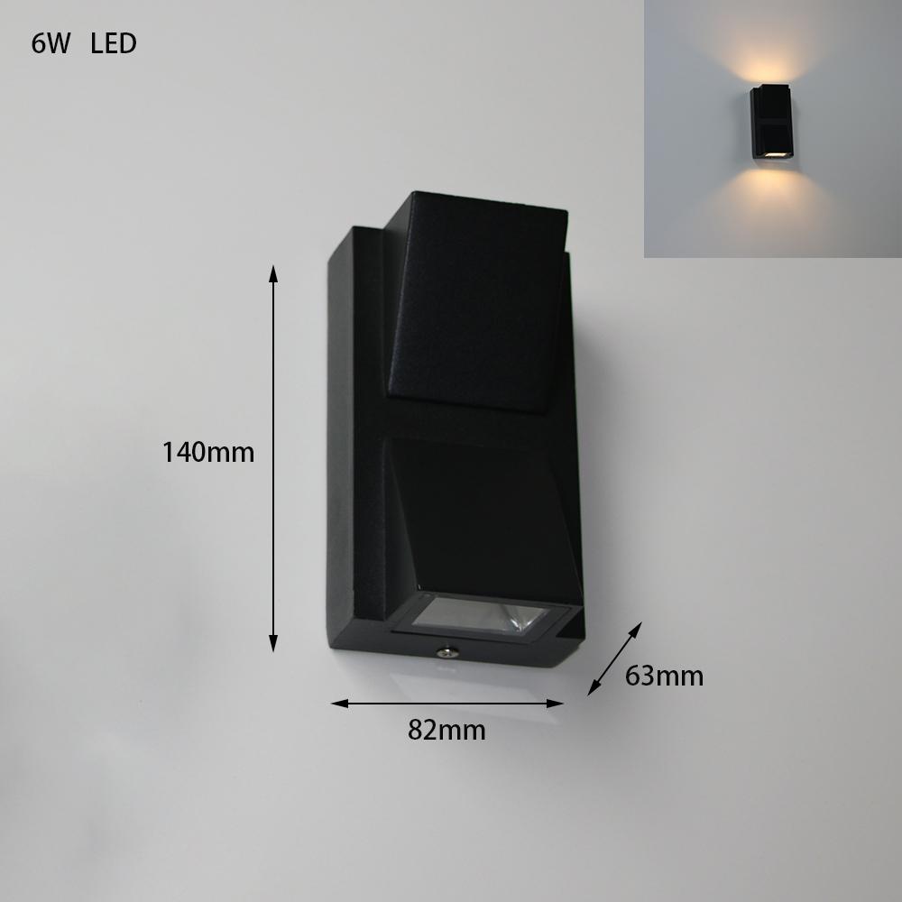 Modern LED Outdoor Waterproof Wall Lamp Up and Down Light Home Lighting Porch Garden Aluminum Wall Light Aisle Corridor Sconce