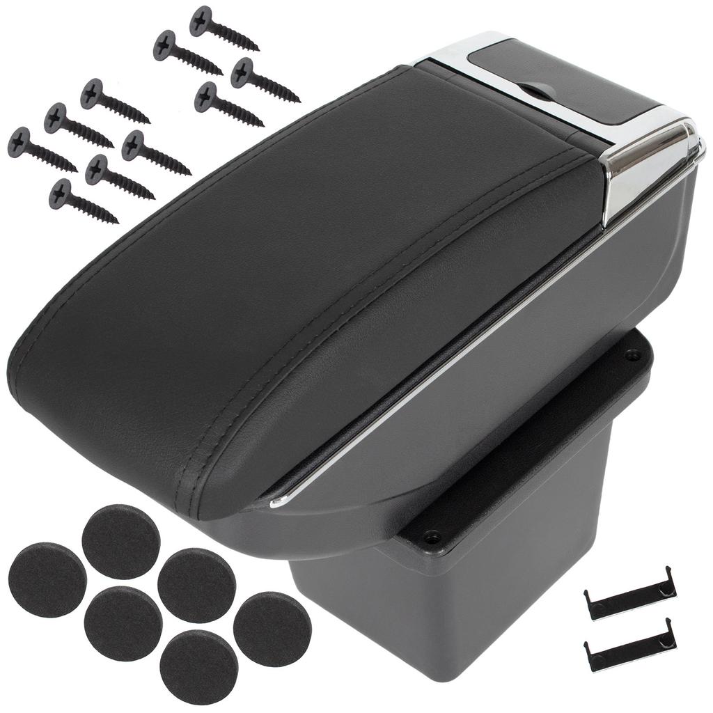 Hyundai I30 I 07-12 Armrest with Storage Box, Black Eco Leather + Mounting Kit